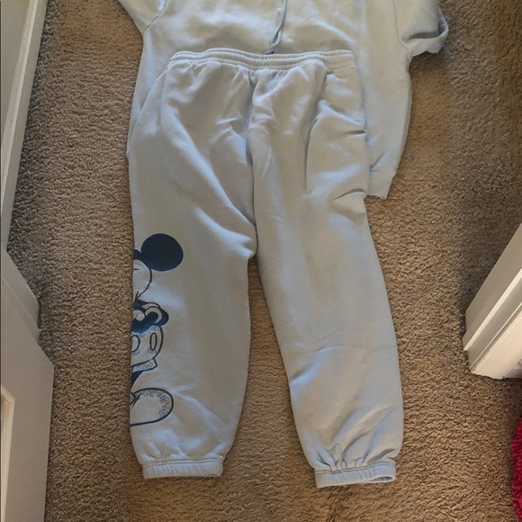 Disney Mickey Mouse Adult Sweatshirt- Light Blue, XXL Top , XL Pants - Picture 5 of 5